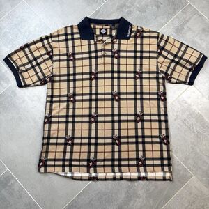 Vintage Tabasco Plaid Golf Polo Mens L 90s Hot Sauce Sportswear